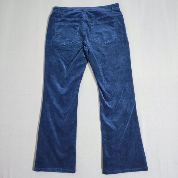 WindRiver High rise Bootcut Corduroy Pants women's size 10X30 blue patch pockets - Picture 3 of 10